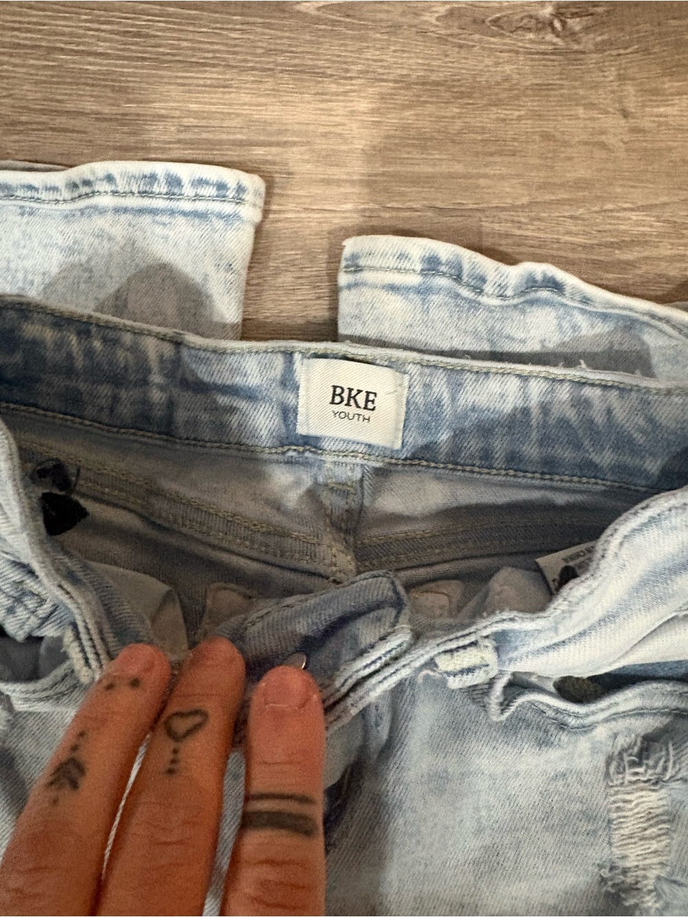 BKE Light Blue Wide Leg Kids Jeans - Picture 3 of 4